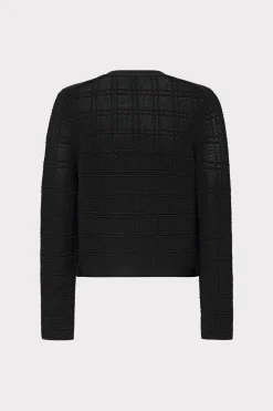 MILLY Sweaters & Knits-Pointelle Textured Knit Jacket