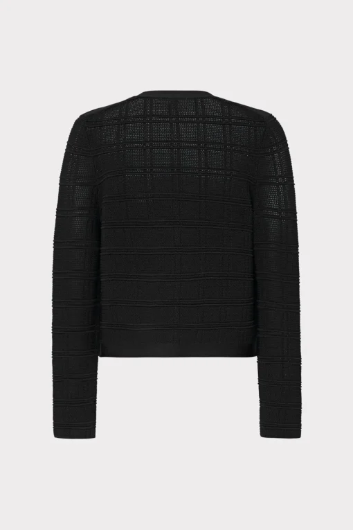 MILLY Sweaters & Knits-Pointelle Textured Knit Jacket