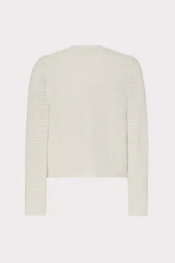 MILLY Sweaters & Knits-Pointelle Textured Knit Jacket