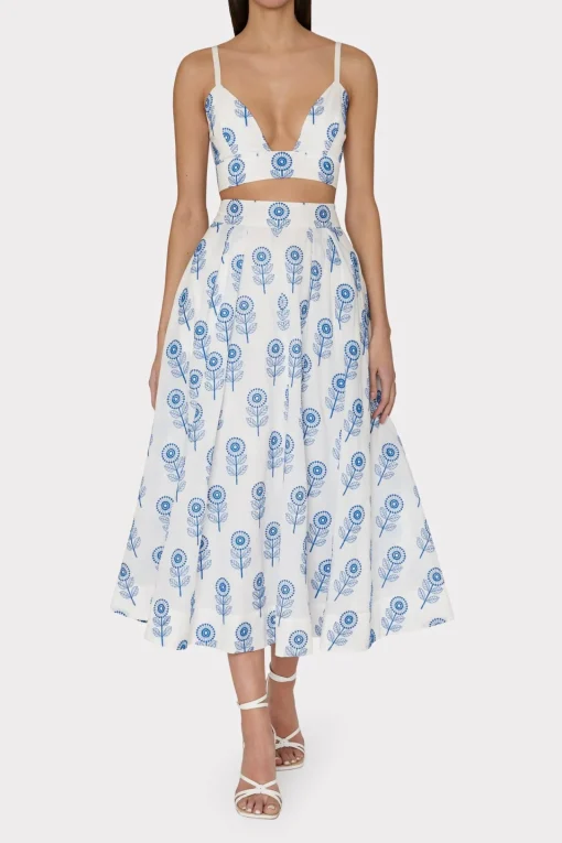 MILLY Skirts-Poppy Embroidery Skirt