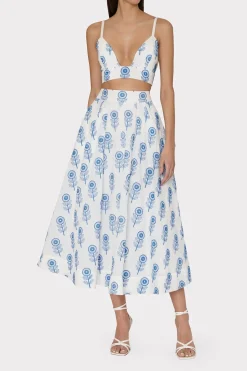 MILLY Tops-Poppy Embroidery Top