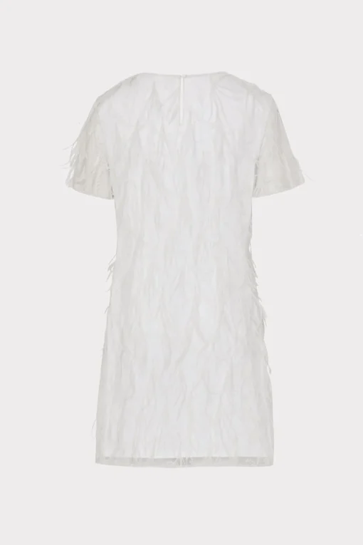 MILLY White Dresses-Rana Feather Dress