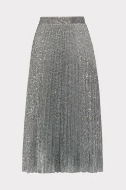 MILLY Skirts-Rayla Pleated Sequins Skirt