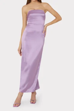 MILLY Evening Gowns-Riva Hammered Satin Gown