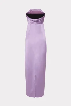 MILLY Evening Gowns-Riva Hammered Satin Gown