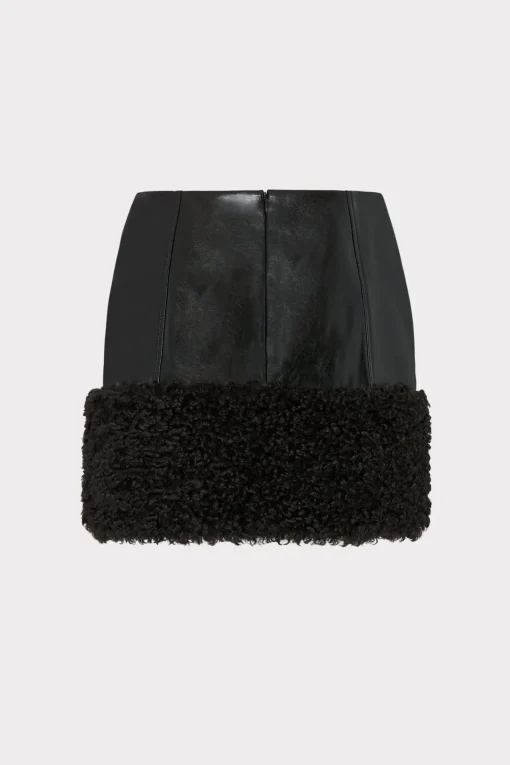 MILLY Skirts-Rochelle Crinkle Vegan Leather Skirt