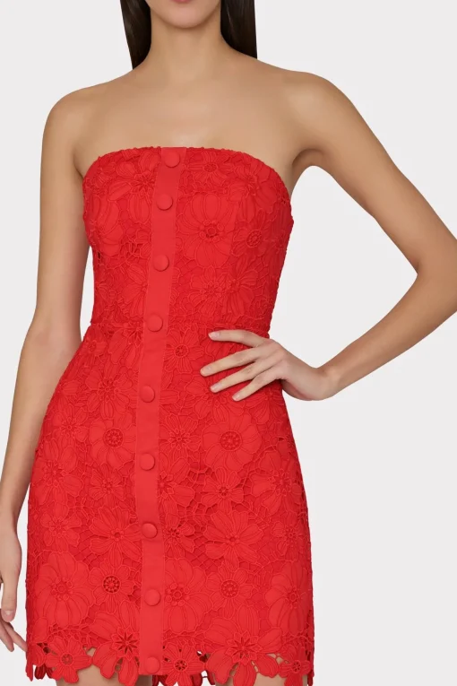 MILLY Cocktail Dresses-Roja Lace Mini Dress