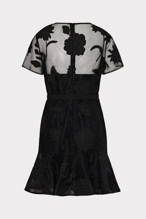 MILLY Mini Dresses-Rosie 3D Butterfly Embroidery Dress