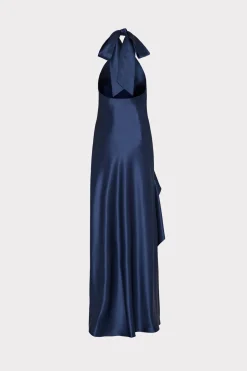 MILLY Evening Gowns-Roux Hammered Satin Gown