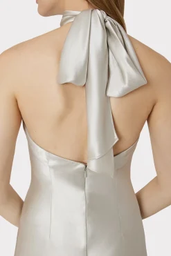 MILLY Maxi Dresses-Roux Hammered Satin Gown