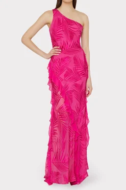 MILLY Guest Of Dresses-Ryanna Chiffon Devore Dress