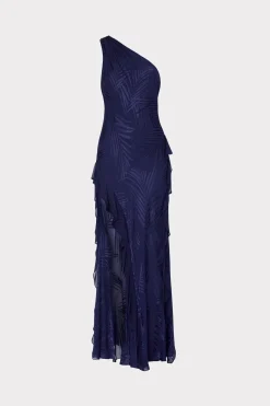 MILLY Evening Gowns-Ryanna Chiffon Devore Dress