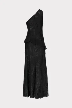 MILLY Evening Gowns-Ryanna Chiffon Devore Dress