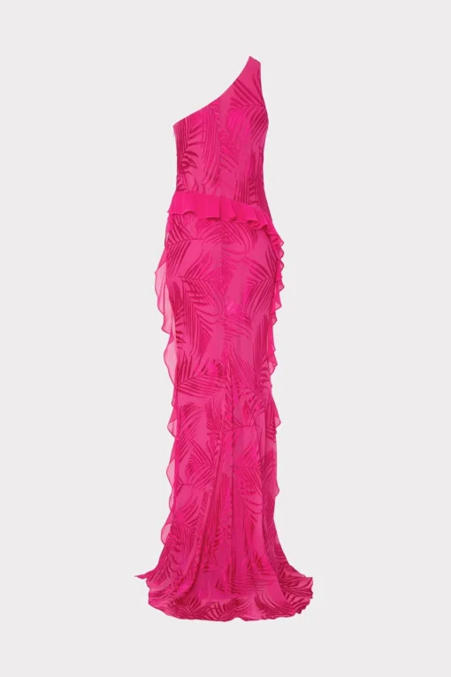 MILLY Jumpsuits & Rompers-Ryanna Chiffon Devore Dress