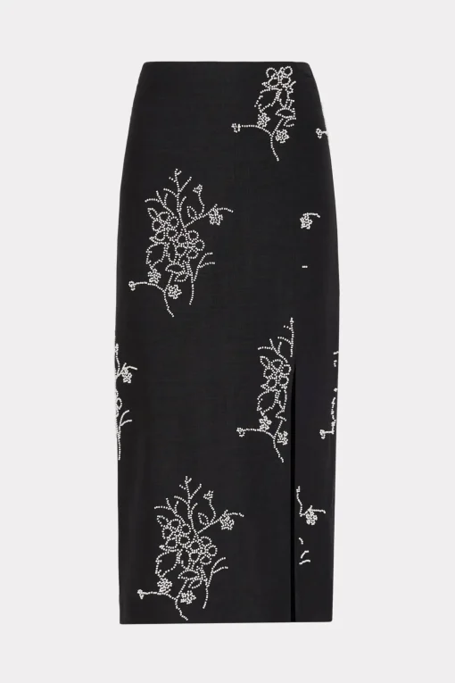 MILLY Jumpsuits & Rompers-Santanna Beaded Embroidery Skirt