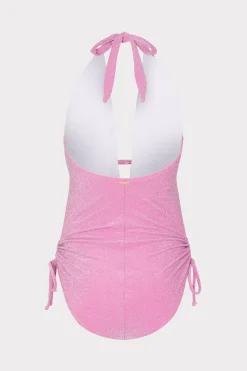 MILLY One Piece Swimsuits-Shimmer Halter One Piece