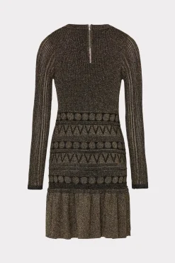 MILLY Sweaters & Knits-Solene Metallic Ruffle Mini Dress