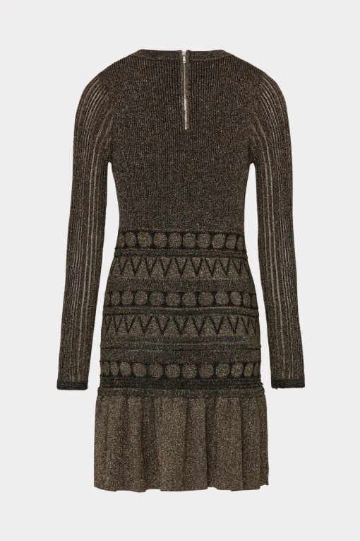 MILLY Sweaters & Knits-Solene Metallic Ruffle Mini Dress