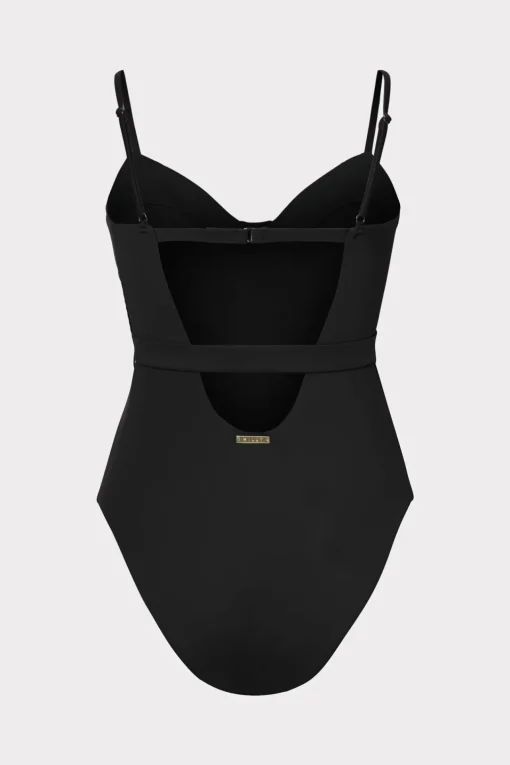 MILLY Jumpsuits & Rompers-Solid Belted One Piece