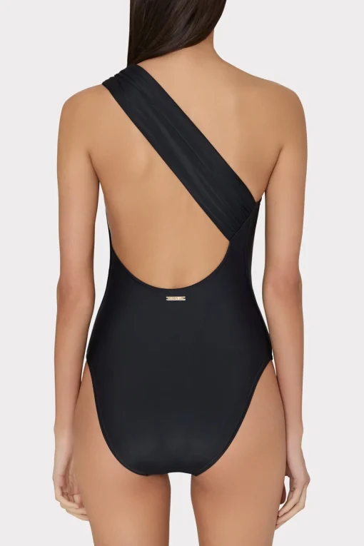 MILLY Jumpsuits & Rompers-Solid Carvico Vita One Shoulder One Piece