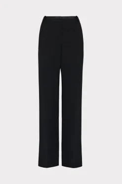 MILLY Matching Sets-Soren Low-Rise Hammered Satin Pants