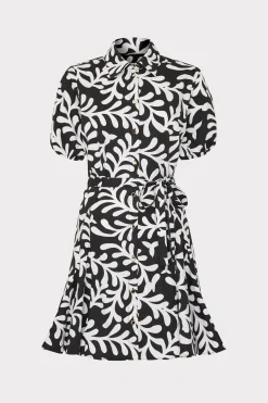 MILLY Mini Dresses-Spanish Vine Poplin Mini Dress