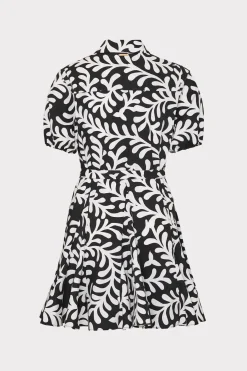 MILLY Mini Dresses-Spanish Vine Poplin Mini Dress