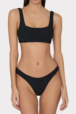 MILLY Jumpsuits & Rompers-Square Neck Bikini Top With Smocking