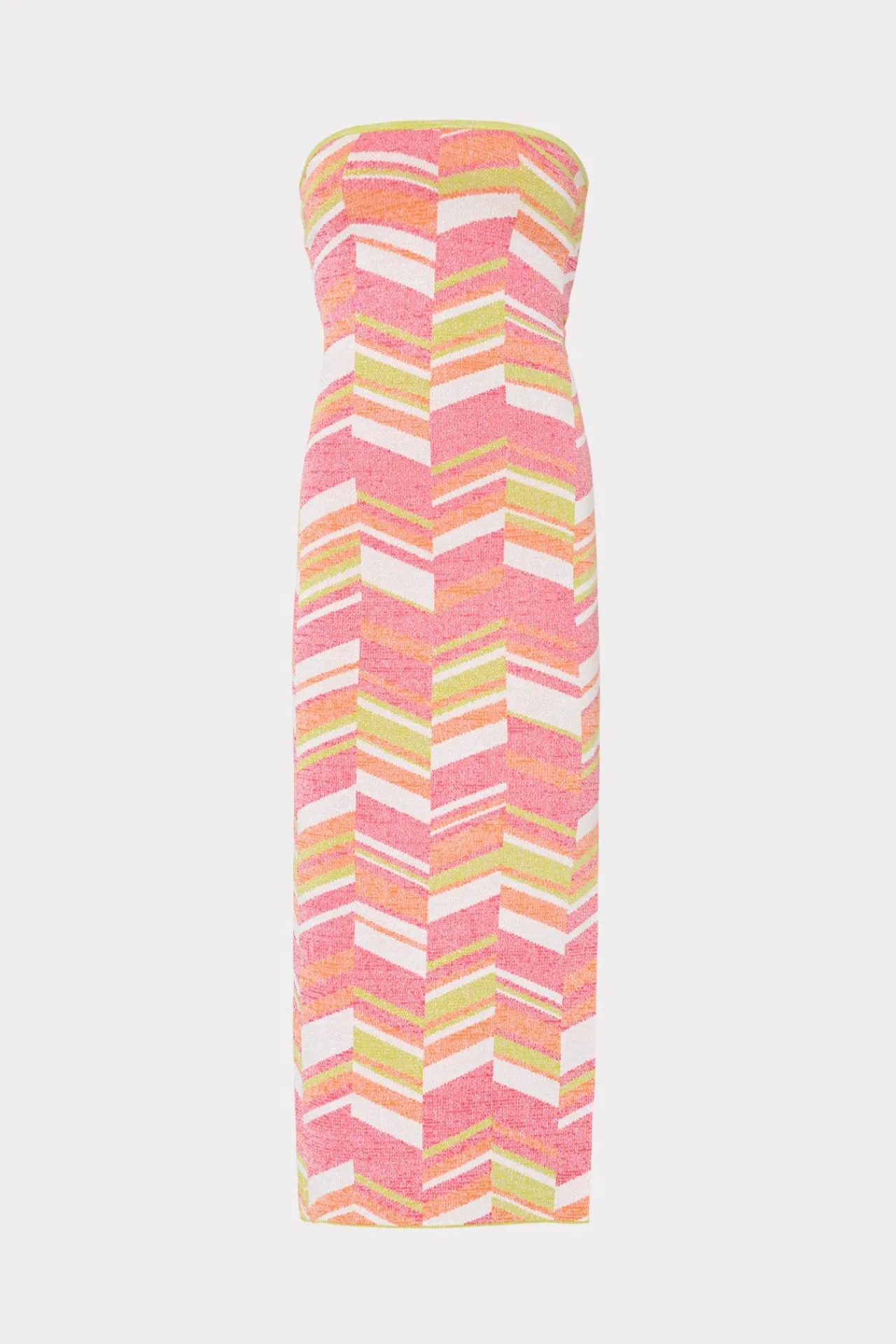 MILLY Sweaters & Knits-Strapless Multicolor Chevron Knit Dress