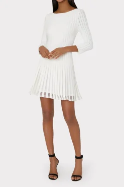 MILLY Knit Dresses-Tabitha Sheer Godet Mini Dress