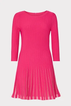 MILLY Pink Dresses-Tabitha Sheer Godet Mini Dress