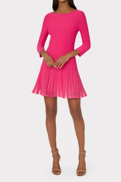 MILLY Pink Dresses-Tabitha Sheer Godet Mini Dress