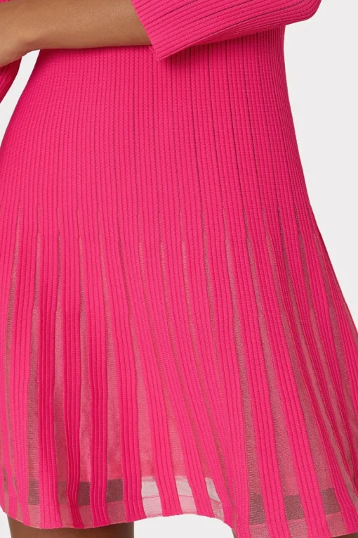 MILLY Pink Dresses-Tabitha Sheer Godet Mini Dress