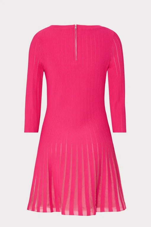 MILLY Pink Dresses-Tabitha Sheer Godet Mini Dress