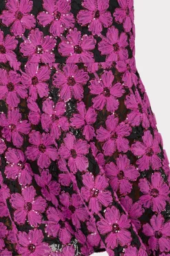 MILLY Pink Dresses-Tahlia Tulle Embroidery Dress