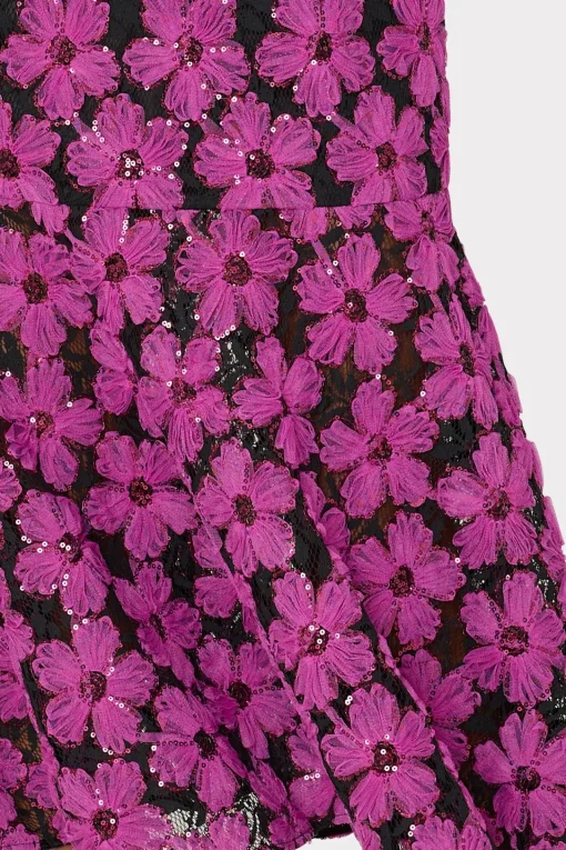 MILLY Pink Dresses-Tahlia Tulle Embroidery Dress