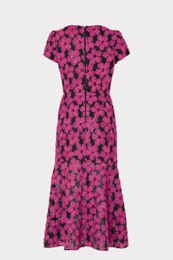 MILLY Pink Dresses-Tahlia Tulle Embroidery Dress