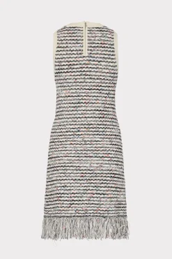 MILLY Jumpsuits & Rompers-Textured Fringe Knit Mini Dress