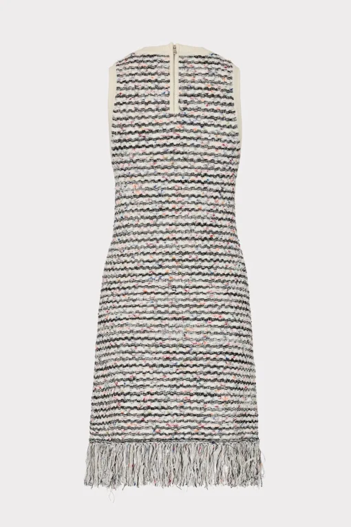 MILLY Jumpsuits & Rompers-Textured Fringe Knit Mini Dress