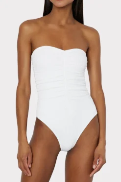 MILLY Jumpsuits & Rompers-Textured Ruched One Piece