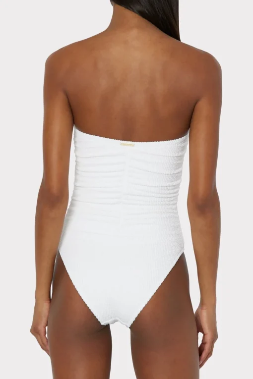 MILLY Jumpsuits & Rompers-Textured Ruched One Piece