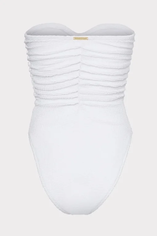 MILLY Jumpsuits & Rompers-Textured Ruched One Piece