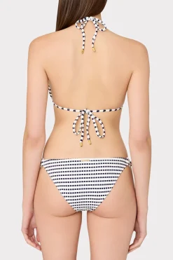 MILLY Bikinis-Textured Stripe Ring Bikini Bottom
