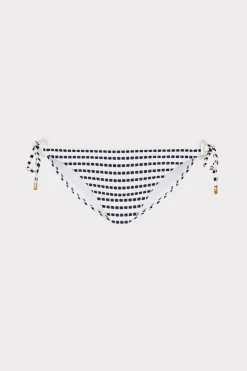 MILLY Jumpsuits & Rompers-Textured Stripe Ring Bikini Bottom