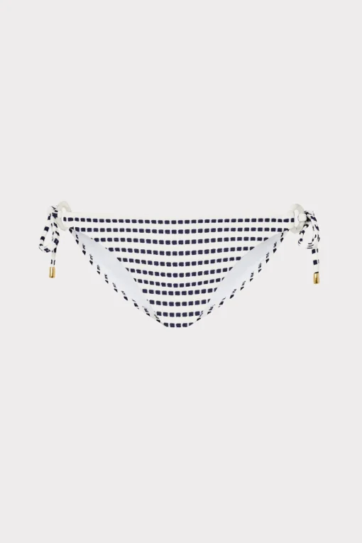 MILLY Jumpsuits & Rompers-Textured Stripe Ring Bikini Bottom