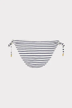 MILLY Jumpsuits & Rompers-Textured Stripe Ring Bikini Bottom