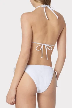 MILLY Jumpsuits & Rompers-Textured Triangle Bikini Top
