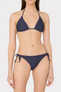 MILLY Jumpsuits & Rompers-Textured Waves Triangle Bikini Top