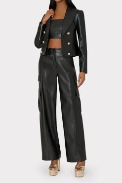 MILLY Blazers-Thompson Vegan Leather Blazer
