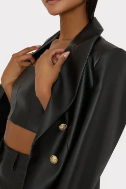 MILLY Blazers-Thompson Vegan Leather Blazer
